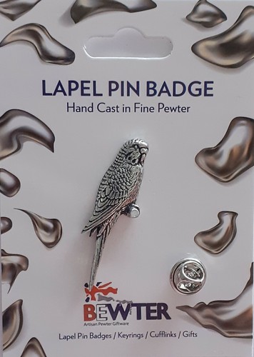 English pewter budgie - english,