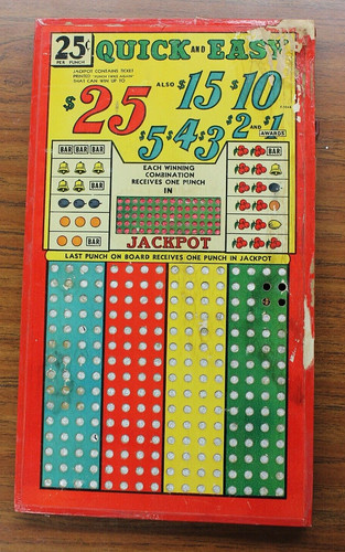 Vintage punch board game - $25,