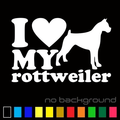 Love rottweiler sticker - i,