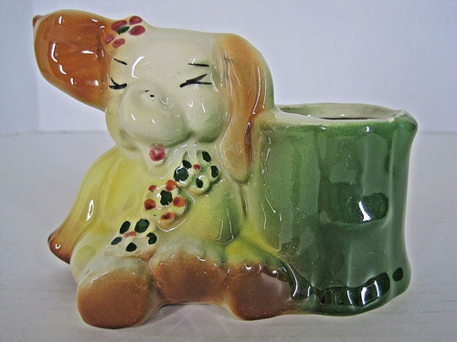Vintage baby elephant pottery - baby,