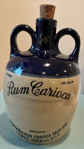 Vtg carioca rum stoneware jug - vtg.,