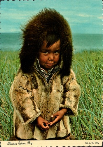 Alaskan eskimo child - alaskan, fur