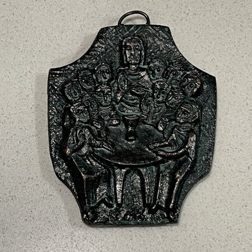 Bronze hanging cross - cross, plaque-