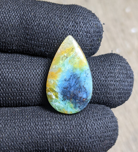Blue opalized petrified - blue, wood