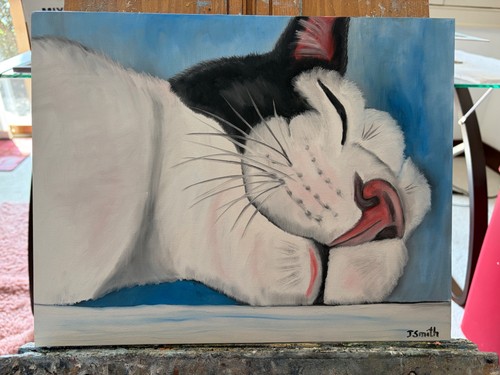 Original oil painting - , signed