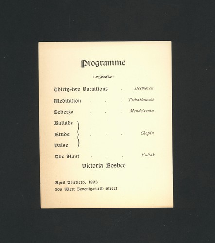 Pianist victoria boshco 1903 - victoria,