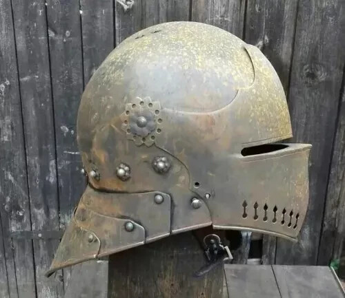 Medieval knight sallet helmet - medieval,