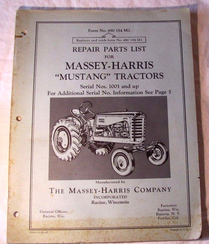 1952 vintage original - 1952, massey