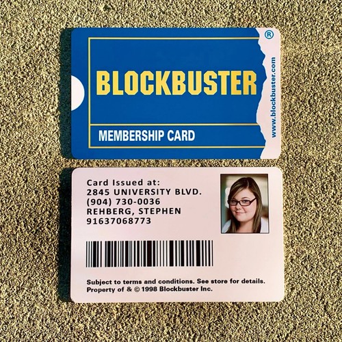 Blockbuster membership card - membership,