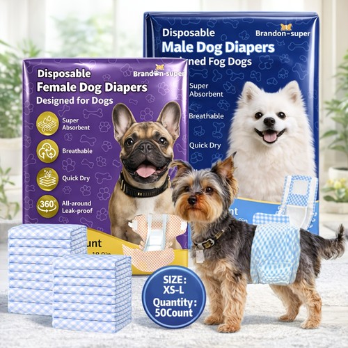 50pcs nappy for male dog - nappy, and