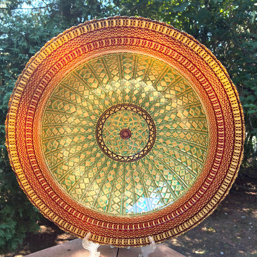 Turkish decorative glass bowl - glass,