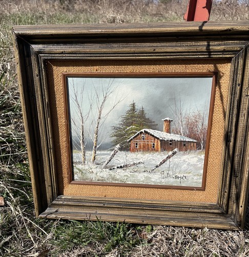 Vintage artist signed - signed, winter