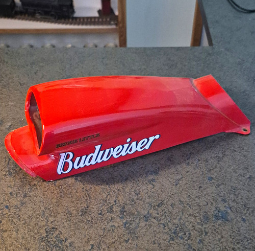 Budweiser red plastic sign - plastic,