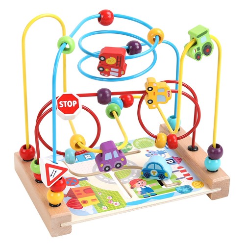 Wooden bead maze - wooden,