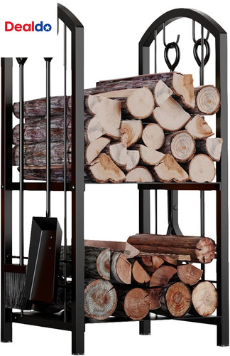 Fireplace firewood log rack - fireplace,