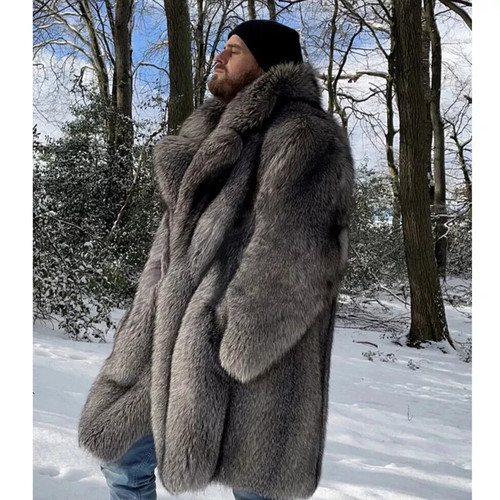 Men fur coat - fur,
