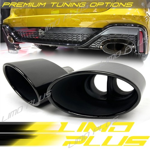 Exhaust tips gloss black - exhaust, dual