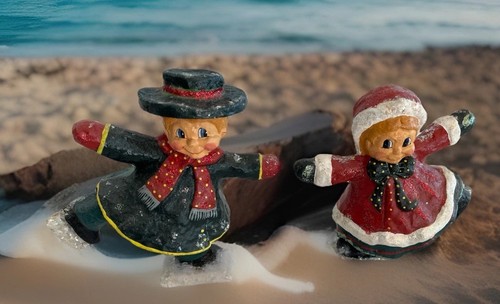Ice skaters christmas holiday - ice,