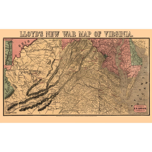 Historical civil war map - war,