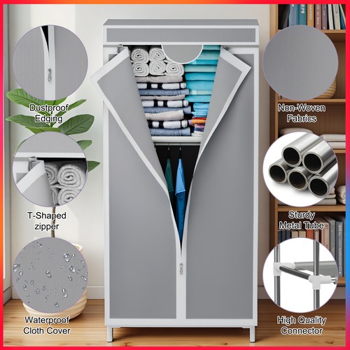 Wardrobe with zippered door - with,