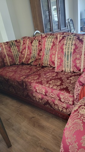 Traditional damask sofa set - traditional,