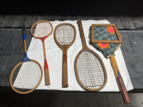 Lot antique wood tennis - lot, of