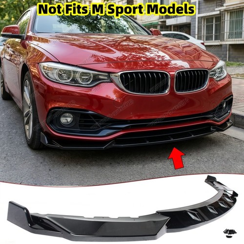 Gloss black front lip - front, splitter