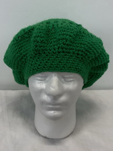 Vtg hand knit beret - hand,