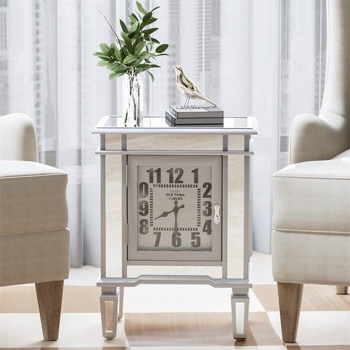 Luxury silver side table clock - luxury,