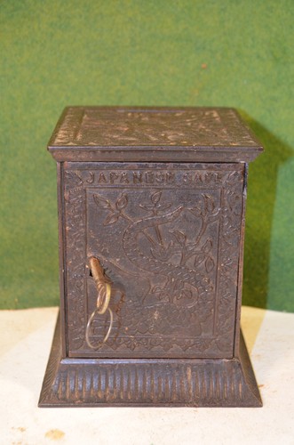 Cast iron bank japanese - iron, bank,