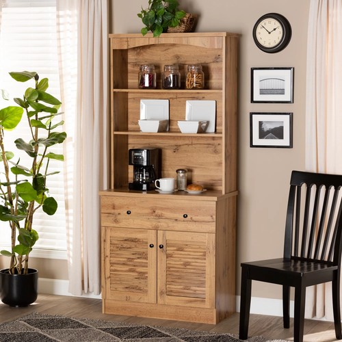 Rustic brown wood - wood, buffet