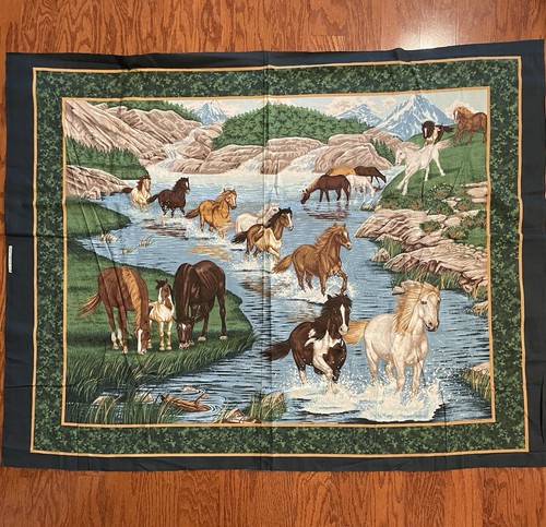 New fabric panel horses - fabric, &