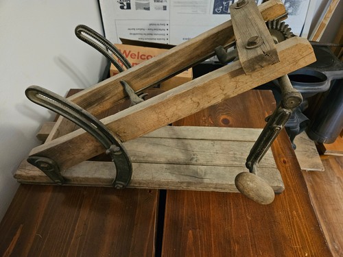 Antique barn beam auger - beam,