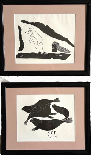 Two inuit lithographs - inuit, lithographs,