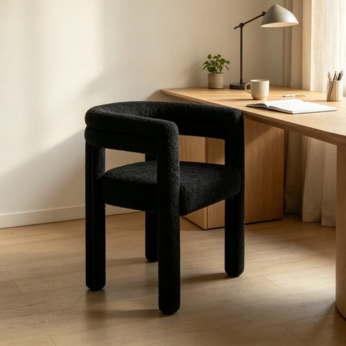 1pc curved upholstered dining - 1pc,