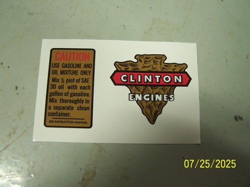 Vintage clinton engine decal - engine,