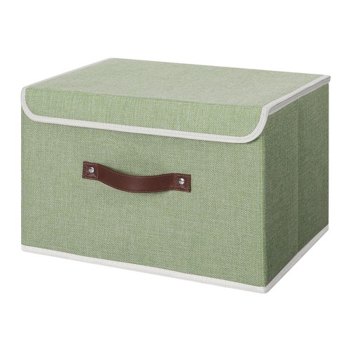 Fabric storage box bin lid - w/,
