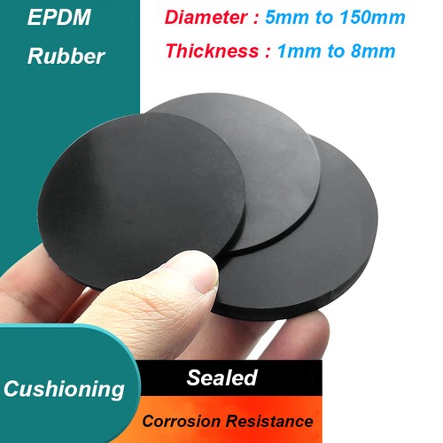 Epdm rubber solid discs black - epdm,