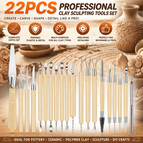 22pcs clay sculpting - sculpting, tools