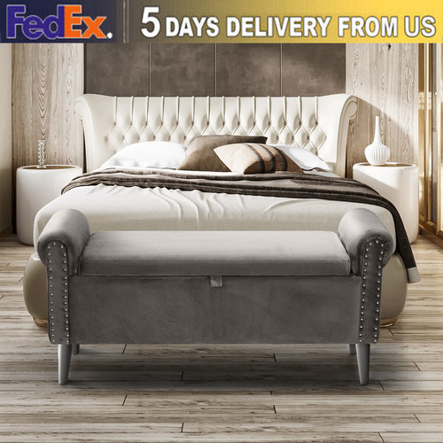 Rectangular storage ottoman - storage,