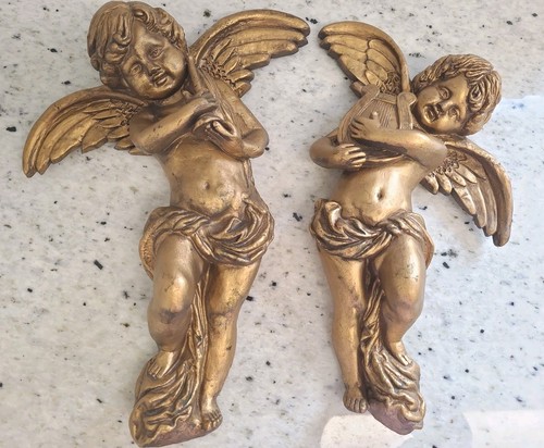 Vintage gold wooden - wooden, set