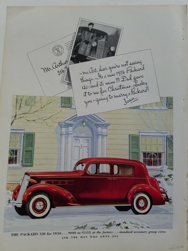 1936 red packard 120 car - packard,