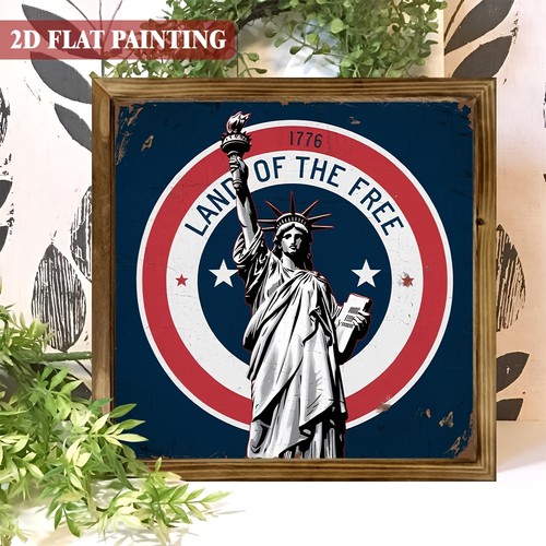 Statue liberty wood - statue,