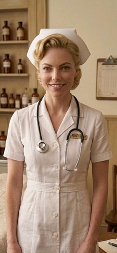 Women vintage nurse hat cap - 2,