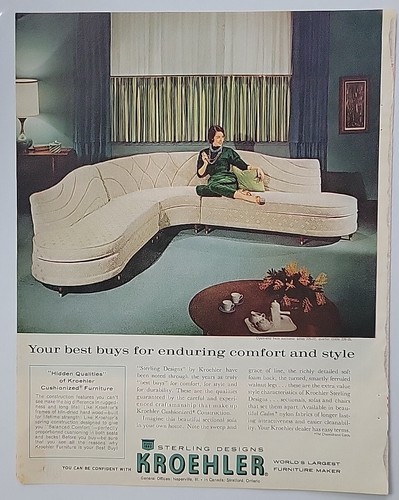 1961 kroehler mid century - 1961,