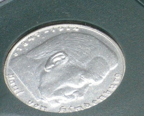 Nazi silver coin 1936d 2 - nazi,