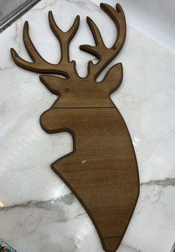 Wood deer head wall - head, decor