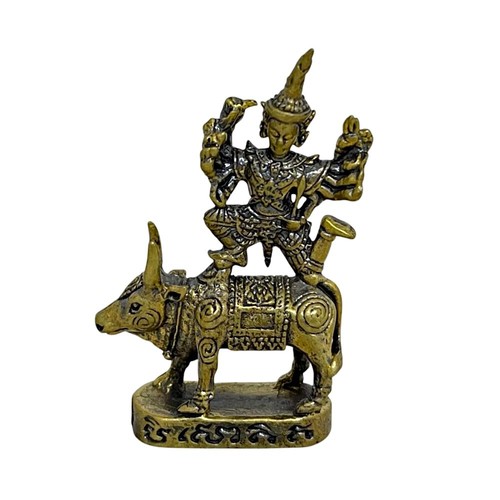 Mini brass vishnu - mini, riding