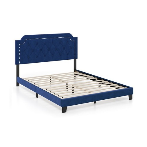 Queen size velvet - velvet, bed