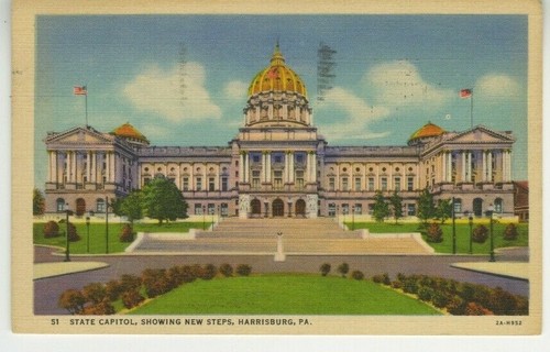 Postcard state capitol view - capitol,